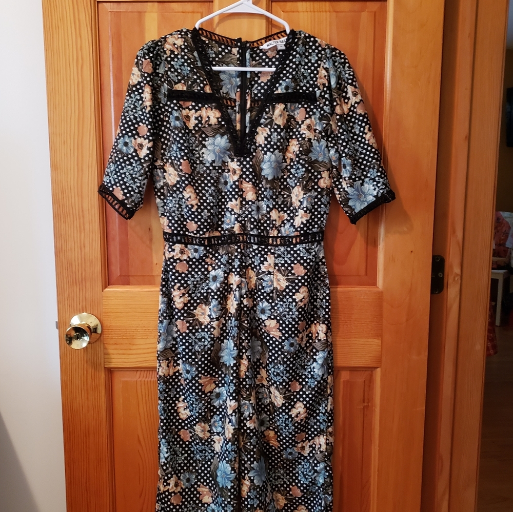 Walter Baker Polka Dot and Floral Jumpsuit